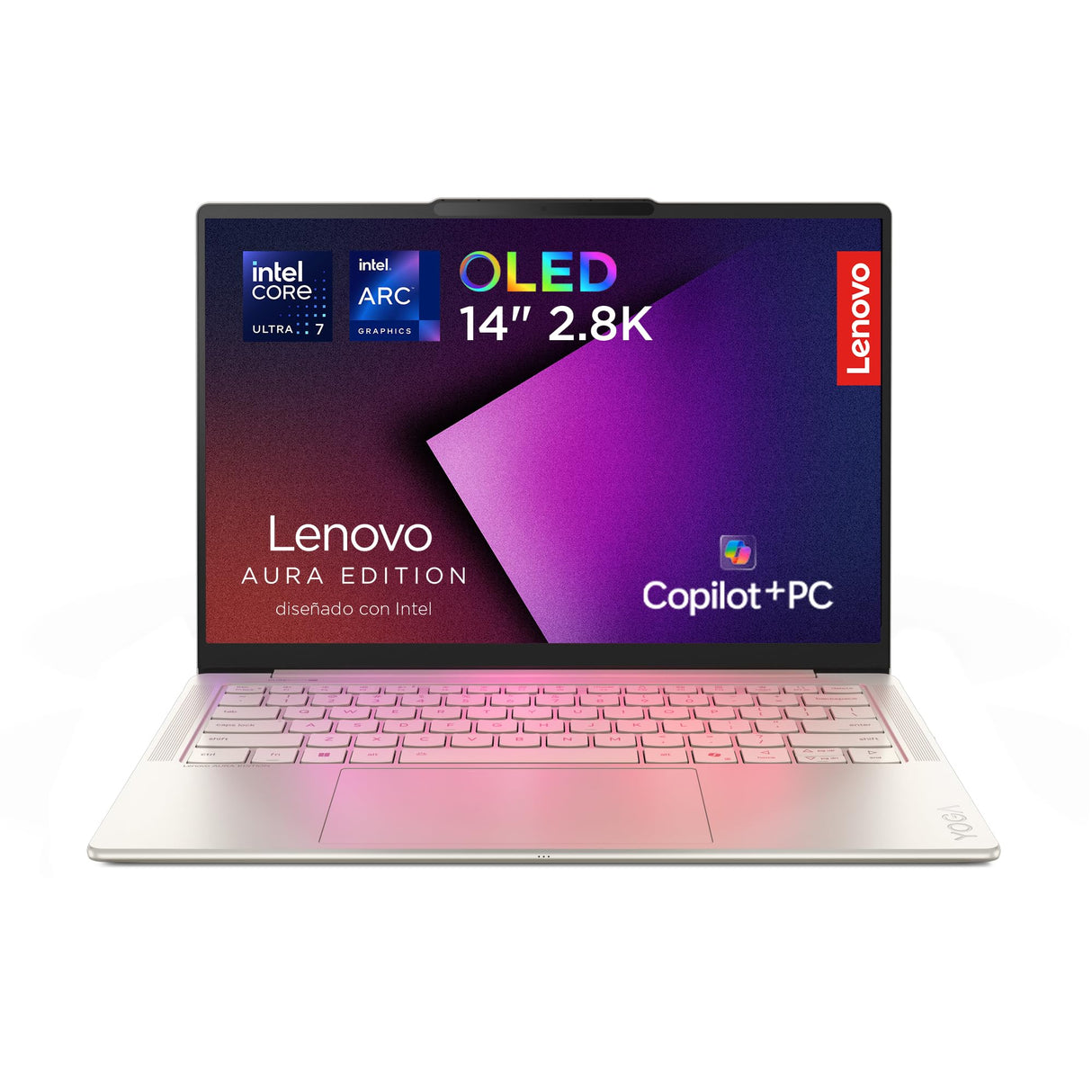 Lenovo Yoga Slim 7 Gen 10 – Ordenador Portátil IA Aura Edition - 14'' OLED (Intel Core Ultra 7 258V, Intel AI Boost 47 Tops, 32GB RAM, 1TB SSD, Win11 Home, Wi-Fi7, Copilot+ PC) QWERTY Español, Gris