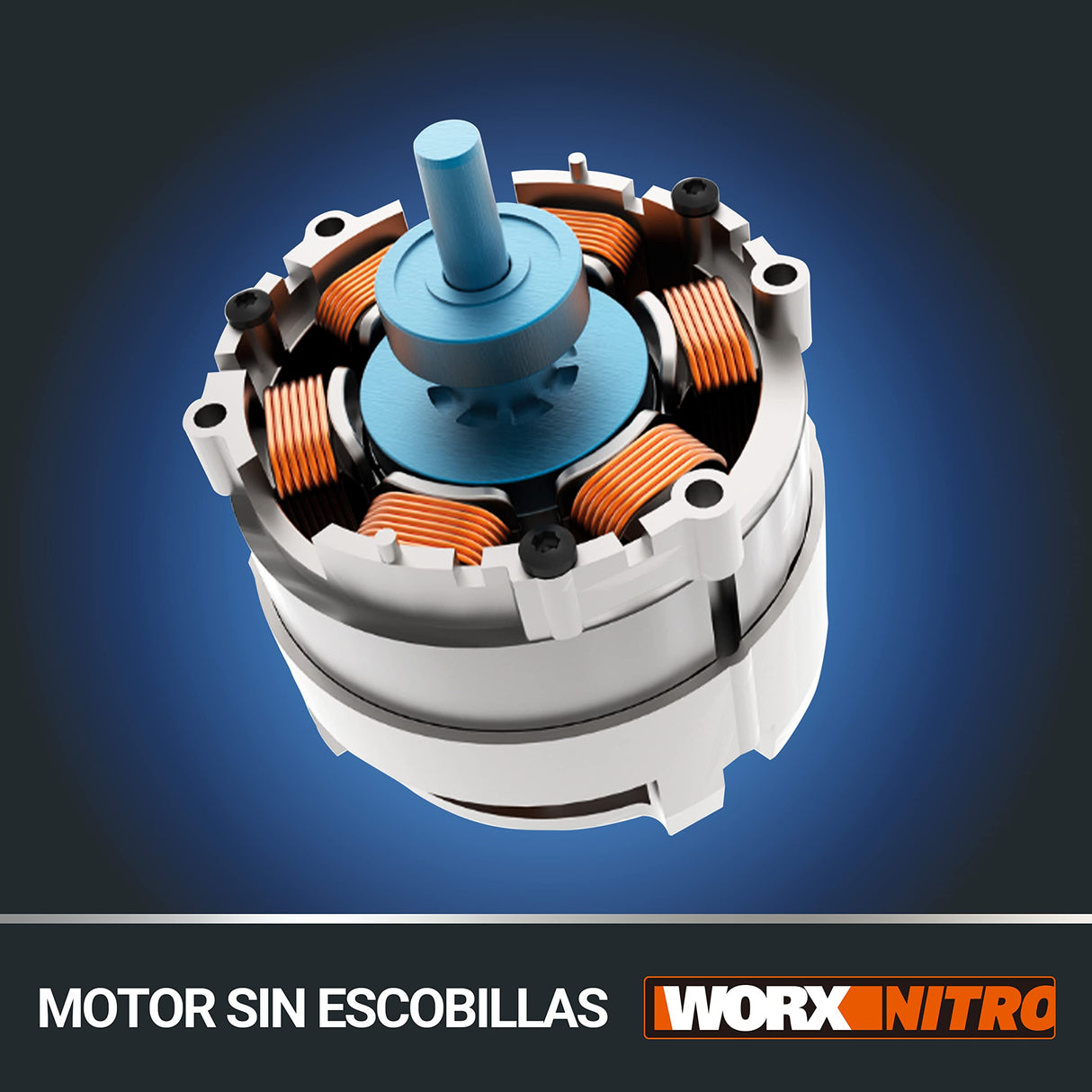 WORX Amoladora Brushless a batería 125mm 20V | PowerShare | WX812 | Incluye 1 batería 4Ah, cargador y maletín | Motor sin escobillas | Cuerpo delgado para un mejor agarre