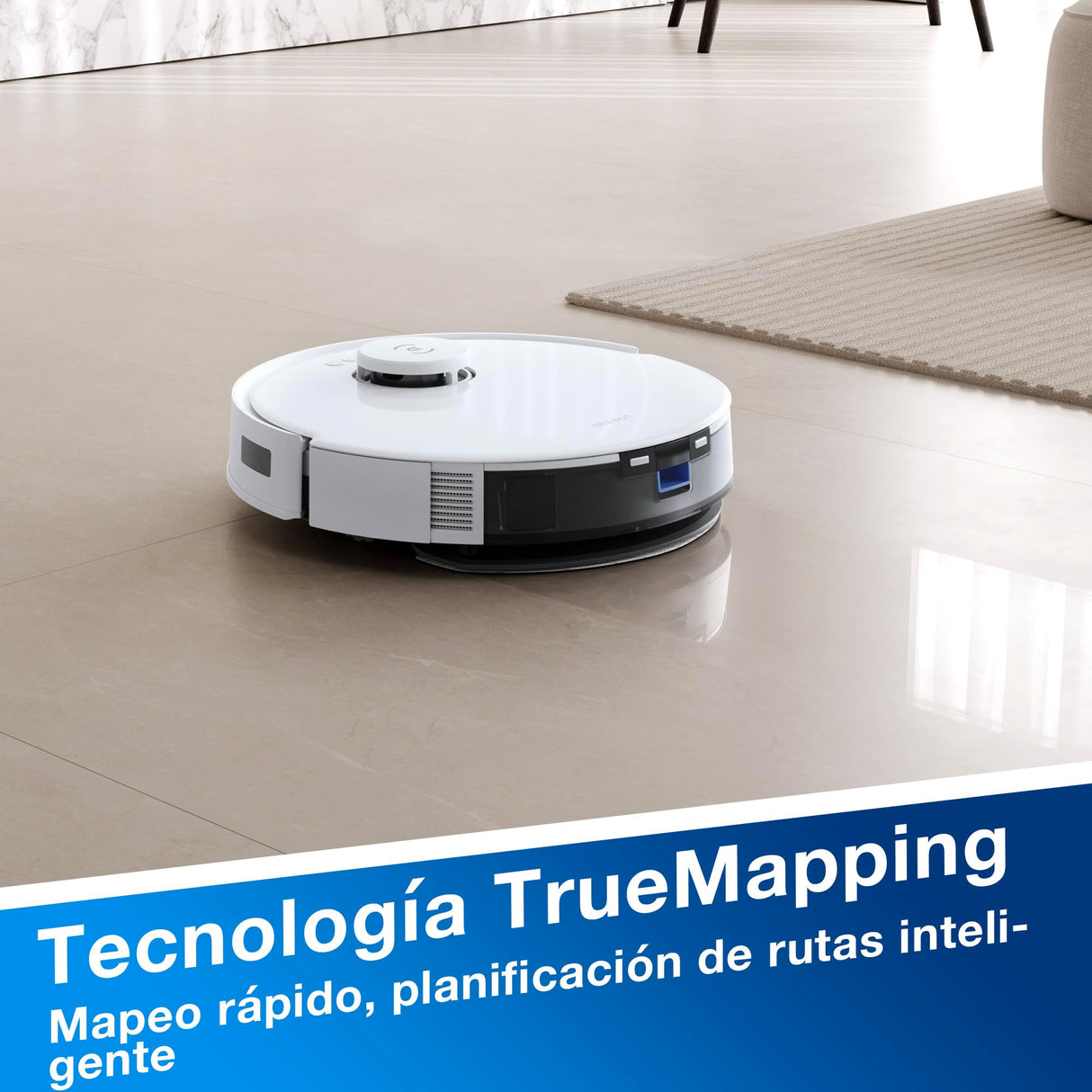 ECOVACS DEEBOT N20 Plus Robot Aspirador y fregasuelos, Potencia de succión de 8000 Pa, estación Dustbagless PureCyclone, Anti-enredos de Pelo, Tiempo de Funcionamiento de hasta 300 Minutos
