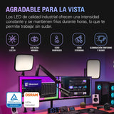 Elgato Key Light - Luz profesional de estudio de 2800 lúmenes, con soporte de escritorio para streaming, grabación y videoconferencia, temperatura y brillo ajustables con app en Mac, PC, iOS, Android