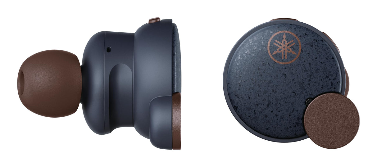 Yamaha TW-E7B - Auriculares in-Ear True inalámbricos Bluetooth con cancelación Activa del Ruido y Optimizador de oído, micrófono con diseño avanzado, Resistentes al Agua y al Sudor IPX5 – Azul Oscuro