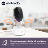 Motorola Nursery VM85 Connect Vigilabebés con Cámara – WiFi y App Móvil, Pantalla 5”, Visión Nocturna, Giro/Inclinación, Comunicación Bidireccional, Canciones de Cuna