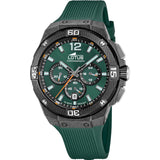 Lotus Reloj Hombre 18975/2 Chrono Caja de Fibra de Carbono Negro Correa de Caucho Verde