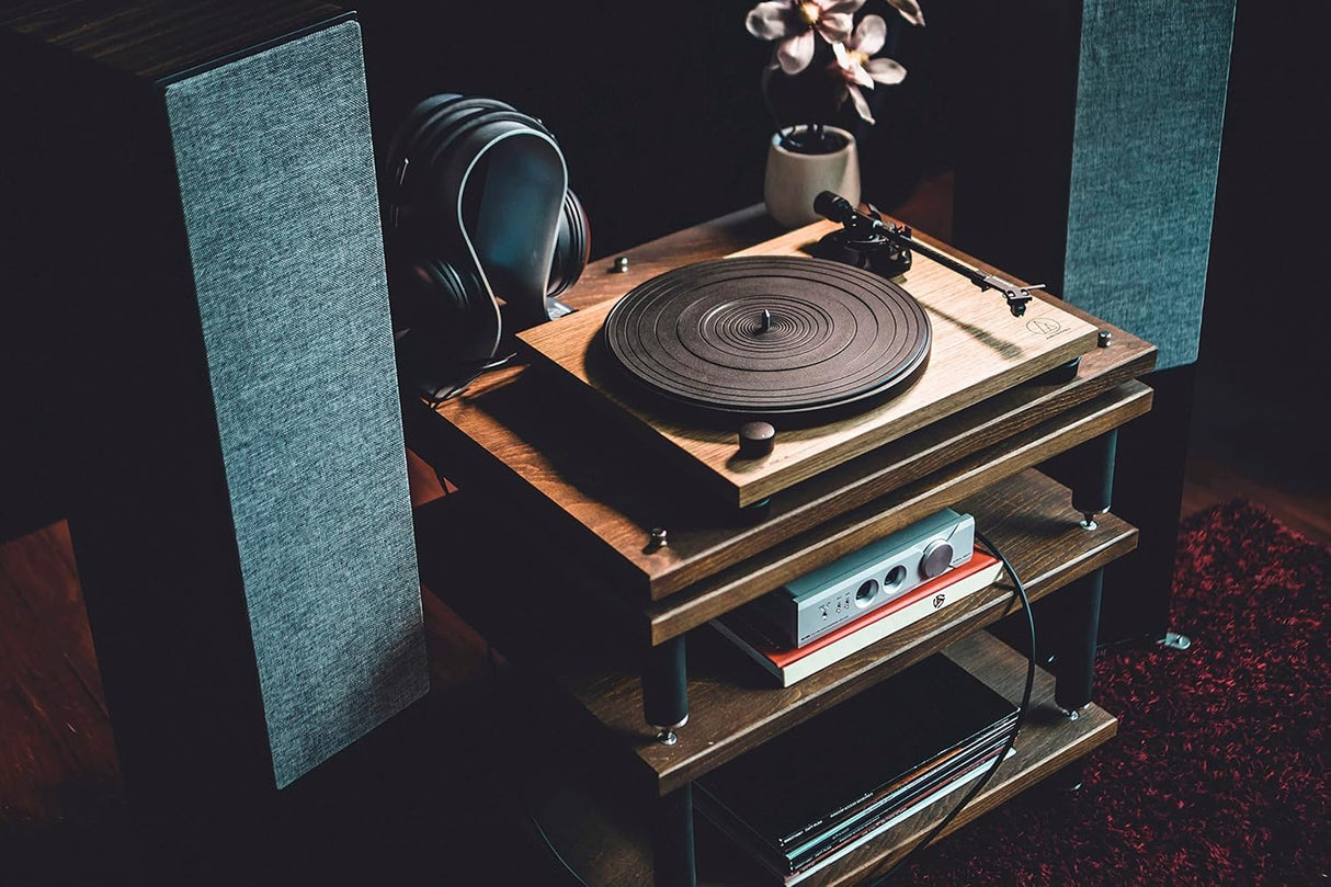 Audio-Technica LPW40WN Giradiscos Manual de Tracción por Correa con Base de Madera Nogal