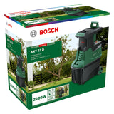 Bosch Home and Garden desmenuzadora silenciosa de jardín AXT 22 D (2200 W; apta para madera, setos y zarzas; caja recogida integrada 53 L; en embalaje cartón)