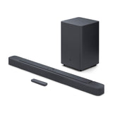 JBL BAR 2.1 Deep Bass MK2 Barra de sonido de 2.1 canales para TV inalámbrica y subwoofer, control remoto, JBL Surround, Deep Bass, Dolby Digital, HDMI ARC y conexión óptica, 300 Watt, negro
