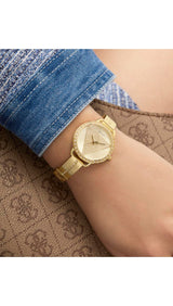 GUESS Reloj Analógico para Mujer'S de Cuarzo con Correa en Acero Inoxidable GW0914L2