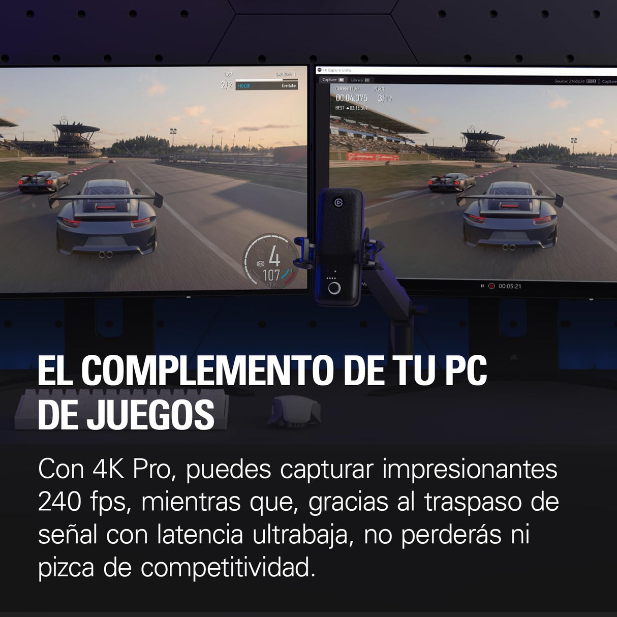 Elgato 4K Pro, Tarjeta de Captura Interna: Traspaso de señal 8K60|4K60 HDR10 con una latencia ultrabaja en PS5|Pro, Xbox Series X|S, Nintendo Switch 2, OBS y más, Streaming, Compatible PC y Dual PC
