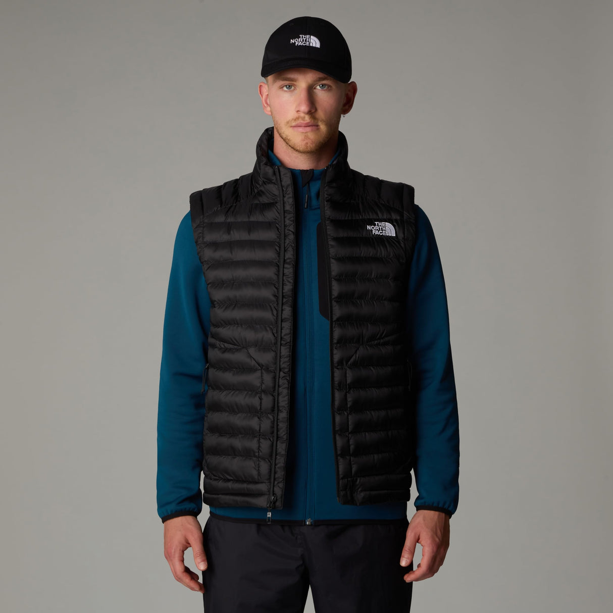 THE NORTH FACE NF0A85AF4GZ M HUILA SYNTHETIC VEST Jacket Hombre TNF Black-Asphalt Grey- Tamaño XL