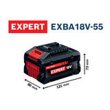 Kit de batería de alta potencia Bosch EXPERT 18V System: 4x EXBA 18V-55, L-BOXX 136