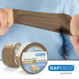 Rapesco 1743 Confección Business: 48 Rollos de Cinta de Embalaje Resistente, 50 mm x 60 m, Marrón