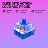 HyperX Alloy Origins Core - Teclado mecánico para Juegos PBT Teclas Tenkeyless TKL Blue Switch Clicky LED RGB Retroiluminación Playstation Xbox con Licencia para PC, PS5, PS4, Xbox Series X|S, Xbox