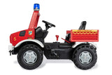 Rolly Toys 038220 RollyUnimog Feuerwehr Edition 2020 (Kinderunimog, Pedfahrzeug) - Incluye RollyFlashlight, Asiento Ajustable, neumáticos silenciosos