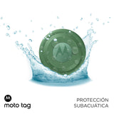 Motorola Moto Tag, fácil de configurar y localizar, protección Frente al Seguimiento no Deseado, Bluetooth y precisión UWB, autonomía 1 año, protección bajo Agua, Pack de 4 (Azul y Verde)