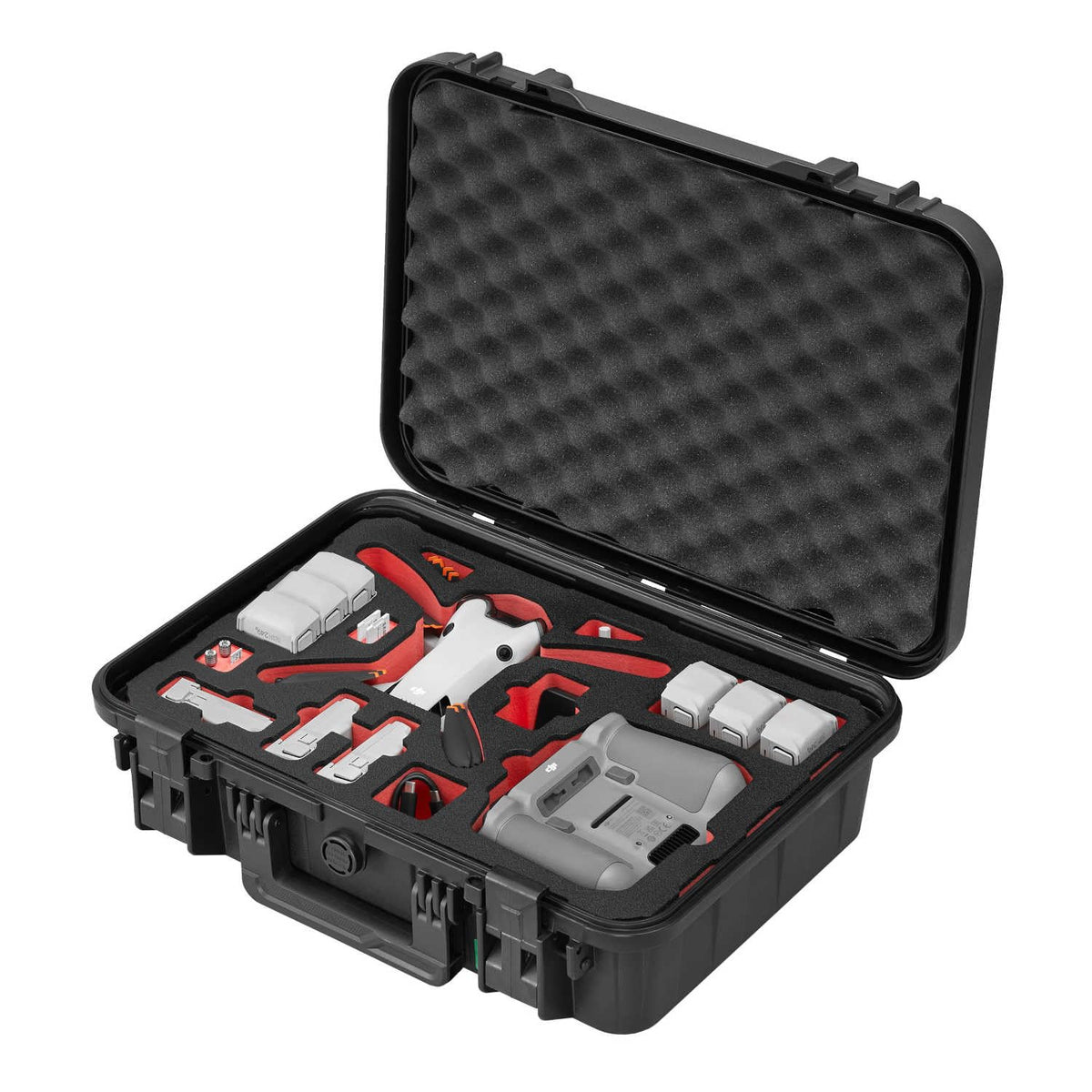 TOMcase Maleta para Drones Ready to Fly para dji Mini 4 Pro Fly More Combo, Mando a Distancia estándar o dji RC 2, Funda Protectora Eco Impermeable - Made in Germany