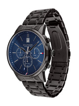 Tommy Hilfiger Reloj Analógico de Cuarzo multifunción para hombre con Correa en Acero Inoxidable Negro - 1791633