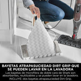 Shark Mopa de vapor automática [S6003EU] Klik N’ Flip, Steam Blast, Dirt Grip, 3 Controles inteligentes de vapor directo, Burdeos/ Gris Acero