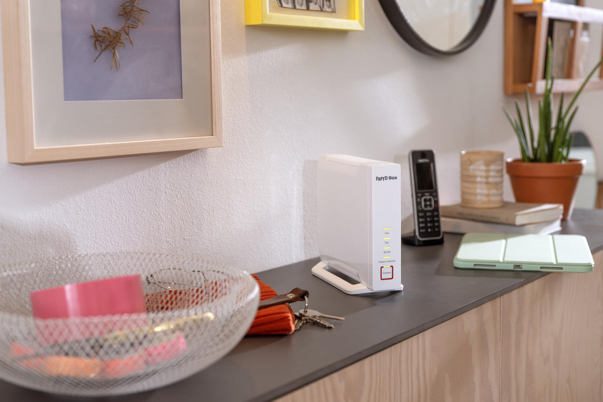 FRITZ!Mesh Set Internacional (FRITZ!Box 4060 y FRITZ!Repeater 3000 AX), WiFi 6 Tribanda con hasta 6 Gbps (2.400 Mbps + 2.400 Mbps + 1.200 Mbps), 2,5 WAN Gigabit, Interfaz en Español