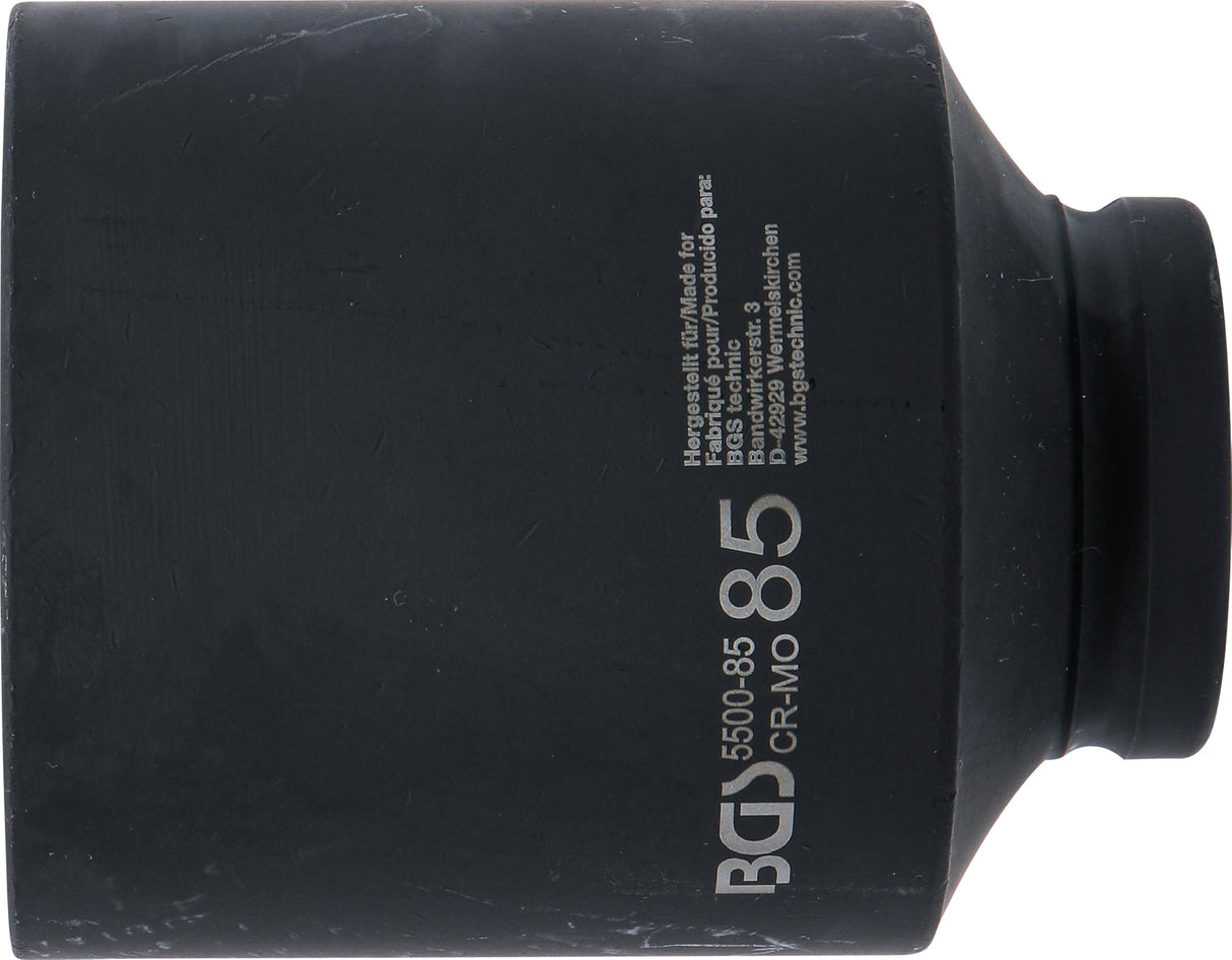 BGS 5500-85 | Llaves de vaso impacto hexagonal, largo | entrada 25 mm (1") | 85 mm