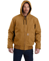 Carhartt, Hombre, Chaqueta De Estilo Deportivo, Aislada, En Algodón De Lona Con Efecto Desgastado, Ajuste Holgado, Marrón Carhartt®, M