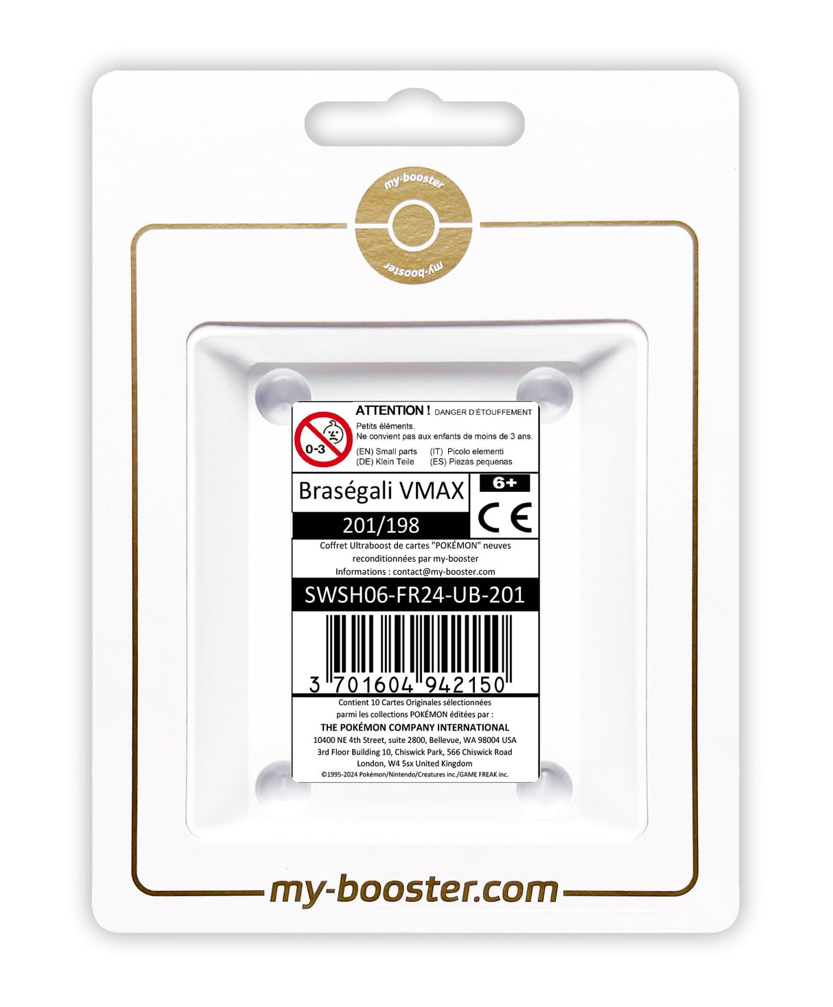 Braségali VMAX (Blaziken VMAX) 201/198 Golpe Fluido Alternativo Pokémon Gallery Secreta - Ultraboost X Epée et Bouclier 6 Règne de Glace - Box de 10 Cartas Pokémon Francés