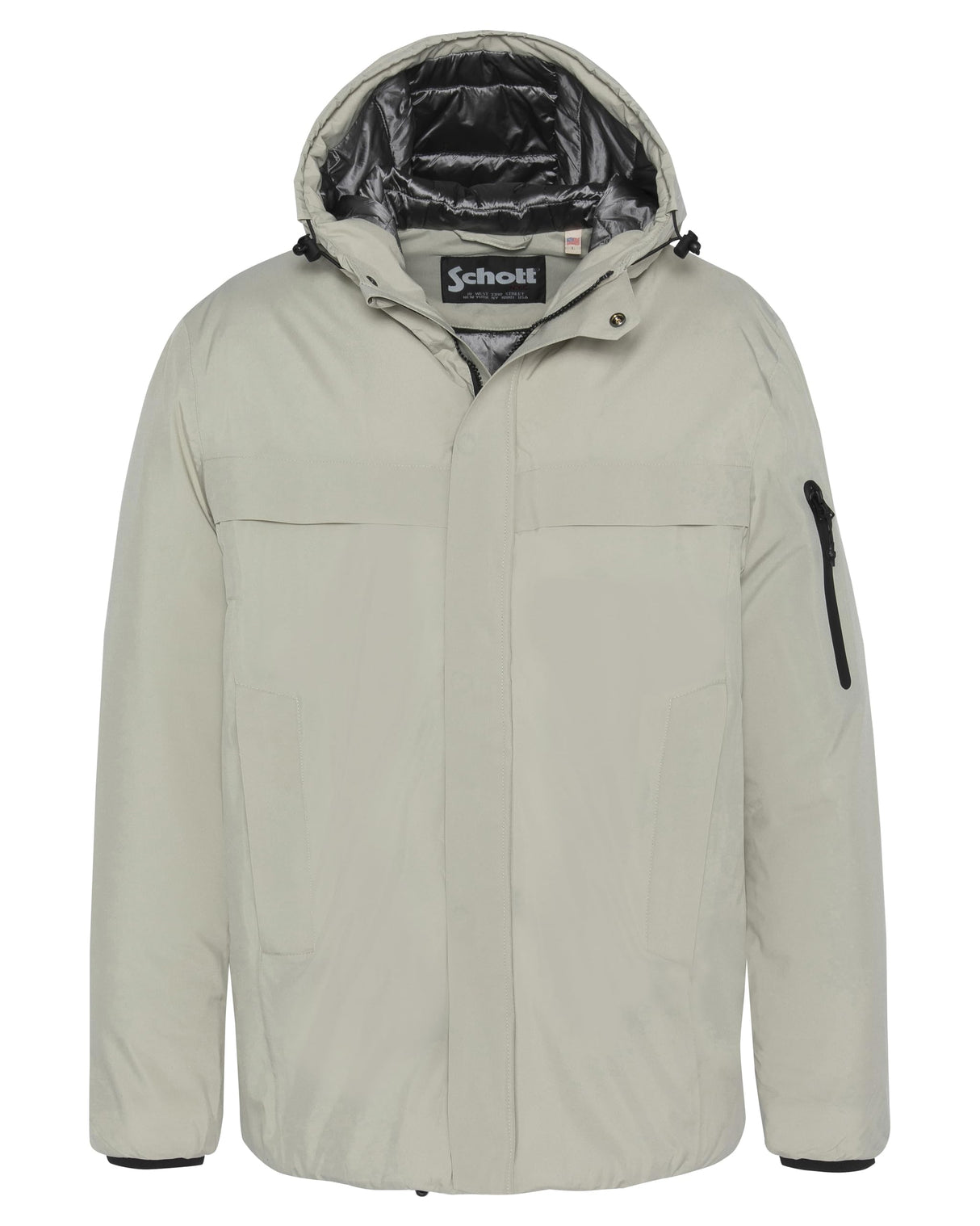 Schott NYC Emmett Chaqueta, Gris, L para Hombre