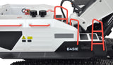 Amewi Excavadora G451E de Metal Parcial 1:14, RTR, Sonido, luz, Blanco RC Control Remoto