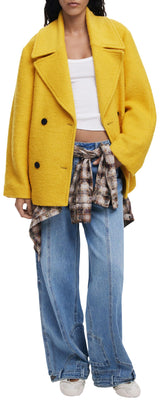 Desigual COAT_SHORTCOLOR, 8006 MOSTAZA, XL