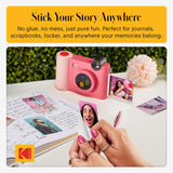 KODAK Smile+ Cámara Digital instantánea 2-en-1 y Impresora Bluetooth - 10MP, Lente giratoria con Efectos, Fotos Adhesivas Zink 2x3”, Imprime Desde App en Dispositivos Inteligentes - Fucsia