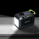Bresser Mobile Power Station 88,8 Wh, 6 Ah / 14,8 V con batería de iones de litio de alta calidad, puertos USB, CA y CC y gran luz LED
