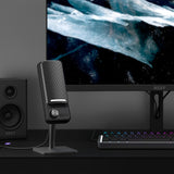 NZXT Capsule Elite - Micrófono de Condensador USB prémium para Gaming, Streaming, podcasting y grabación - Sonido Estudio - Diseño multiposición - Software DTS - Iluminación RGB - Negro