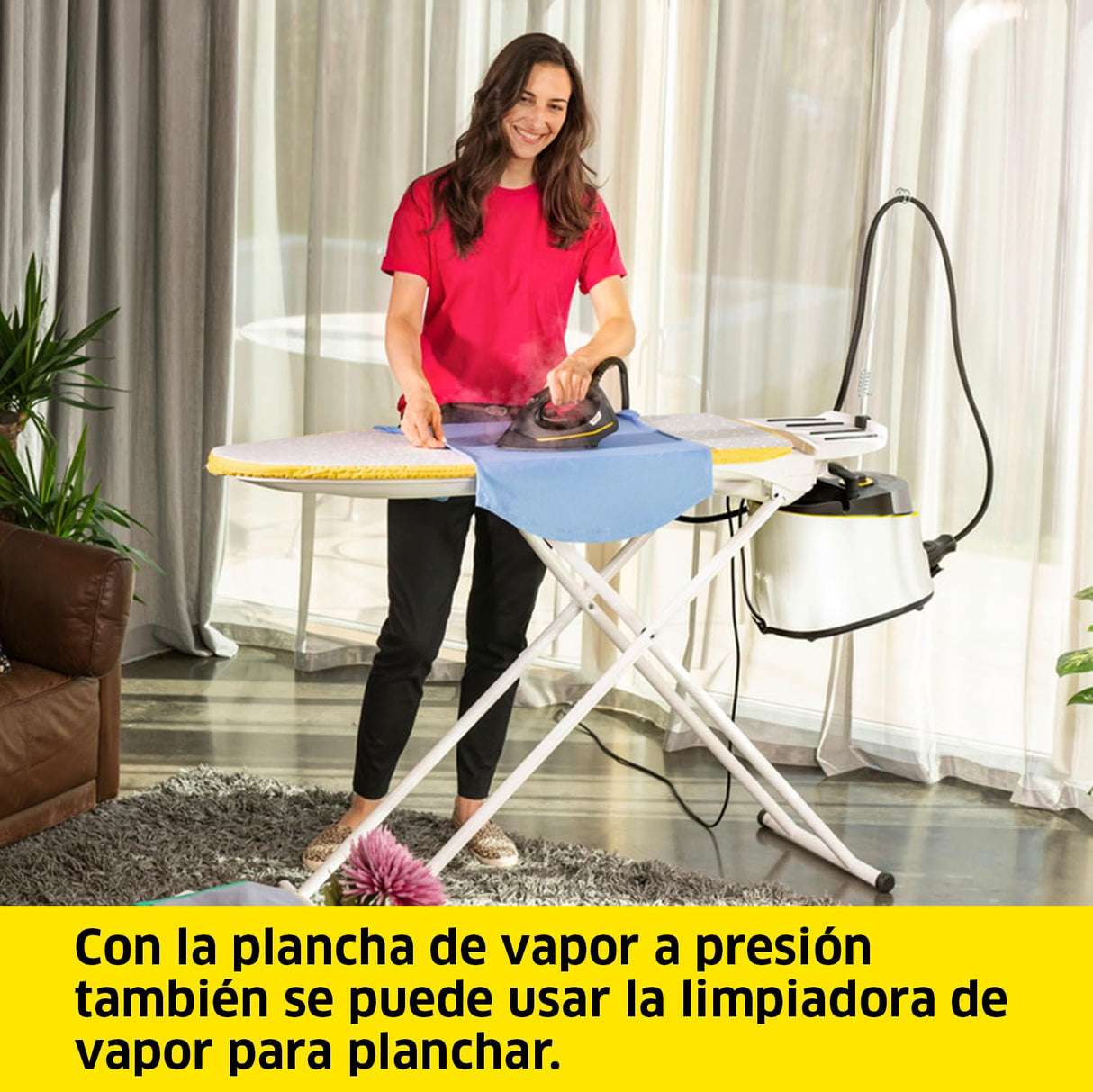 Kärcher Limpiadora de vapor SC 4 Deluxe Iron, presión de vapor: 4 bar, calentamiento: 3 min., superficie: 130 m², depósitos: 0,5 l + 1,3 l, kit suelos EasyFix, boquillas, plancha de vapor