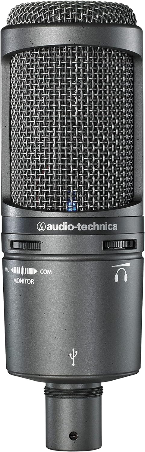 Audio-Technica 2020USB+ Micrófono USB de Condensador Cardioide Gris Osuro