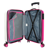 Disney Minnie Magic Maleta de cabina, Rosa, 38 x 55 x 20 cm, Rígida ABS, Cierre combinación, 33 L, 2.8 Kg, 4 Ruedas, Doble Equipaje de Mano