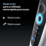 Braun Afeitadora Eléctrica Hombre Series 6, Máquina De Afeitar En Seco Y En Mojado, 2 Modos De Afeitado, 60 Min De Uso, +2 Accesorios De Rasurado, Centro De Limpieza,Estuche De Viaje, 62-S7650CC,Plata