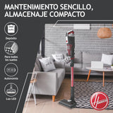 Hoover HF500 Plus Home HF522STH Aspiradora Escoba sin Cable, Accesorio 2 en 1, 45 min, Carga ultrarápida 2.5h, 15500 Pa, Dual led localizador de Polvo, Color Rojo