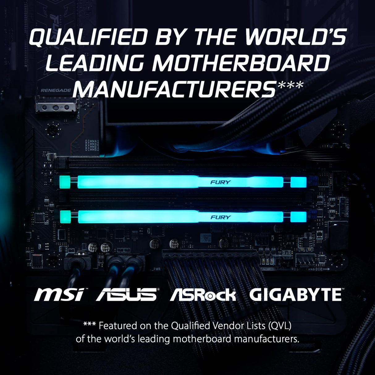 Kingston FURY Beast Negro RGB EXPO 16GB 6000MT/s DDR5 CL30 DIMM Memoria gamer para Ordenadores de sobremesa Kit de 2 - KF560C30BBEAK2-16