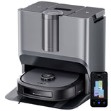 Eureka J20 Robot Aspirador y Fregasuelos, Succión de 8000Pa, Diseño de Mopa con Secado Automático, Evitación de Obstáculos, Detección de Alfombras, Estación Base Autolimpiable, Control por Voz