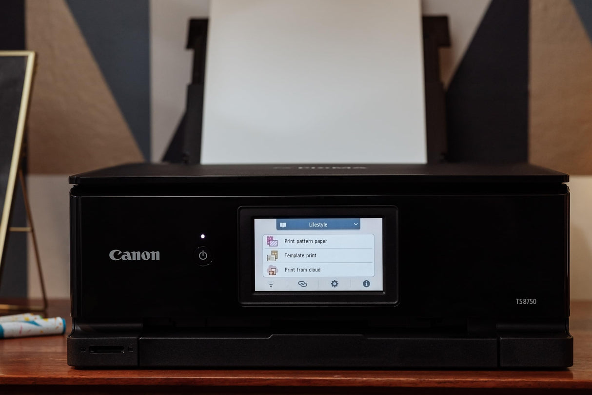 Canon Pixma TS8750 Impresora Multifunción 3 en 1, Sistema de Inyección de Tinta, Impresión, Escaneo y Copia, WiFi, Impresión Doble Cara, Alimentación Bidireccional, Negro