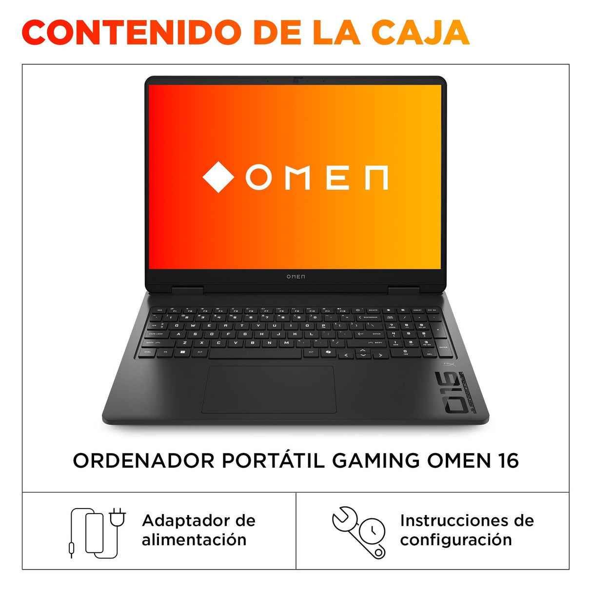 HP OMEN Slim - Ordenador portátil Gaming 16" 2.5K WQXGA (Intel Ultra 7-255H, 24GB RAM, 1TB SSD, NVIDIA RTX 5060, Windows 11 Home) Teclado QWERTY Español - Negro