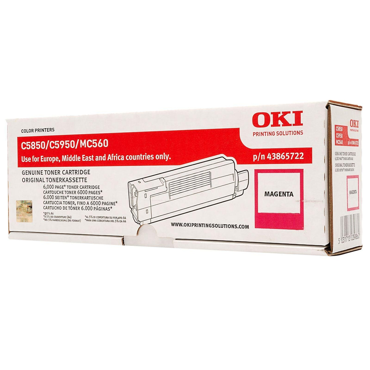 OKI 43865722 - Cartucho de tóner