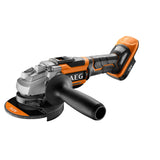 AEG - Amoladora 18V Brushless 125 mm (Sin Batería) - Motor de Alto Rendimiento - Ajuste del Cárter de Aluminio Sin Herramientas - Gran Confort y Seguridad de Trabajo - BEWS18-125BL-0