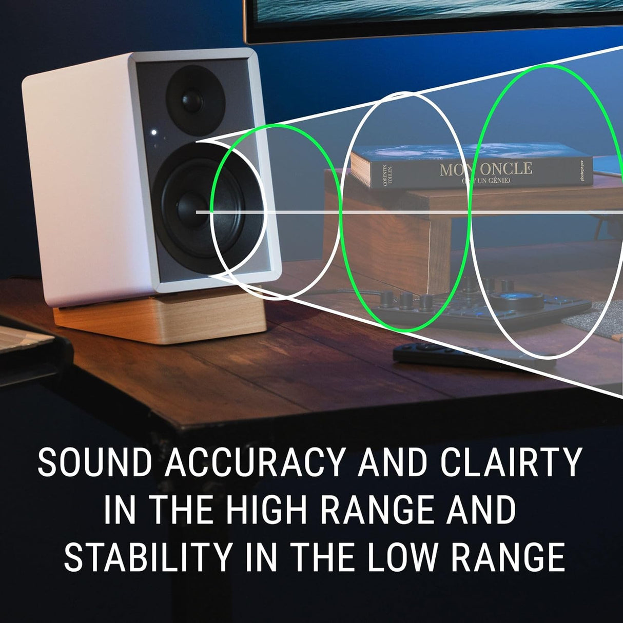ONKYO Creator Series GX-30ARC Powered Speakers, White - 4" woofer, HDMI ARC, USB/C, Line/Phono, Optical Ports, Bluetooth 5.3 Audio connectivity
