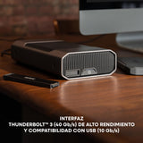 G-DRIVE Project 12TB, con ranura PRO-BLADE SSD Mag, Thunderbolt 3 (40Gbps), USB 3.2 Gen 2 (10Gbps), disco duro de clase empresarial a 7200 r. p. m., hasta 260 MB/s de velocidad de lectura