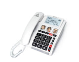 Geemarc CL9000 - Teléfono de Emergencia para el Hogar y su Pulsera SOS Impermeable con Botones Grandes, Volumen Amplificado y Pantalla Retroiluminada - Funciona Sólo con Tarjeta SIM
