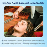 Solfeggio - Tenedores de afinación para curación de Omnivos para terapia de sonido, curación de chakras, incluye la horquilla de afinación de 528 Hz, mecanizado, no moldeado y fabricado en los Estados
