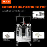 VEVOR Tanque de Presión para Pintura en Aerosol de 20 L de Presión Ajustable de 70 PSI, Tanque de Pintura a Presión con Ruedas y Sellador para Reparación de Fugas para la Decoración del Hogar