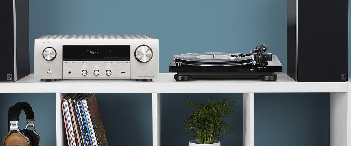 DENON Receptor de Red Estéreo (2 x 145 W, FM/Dabmas, WLAN, HDMI, Entrada de Teléfono), Plateado, Tamaño Único