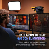 Elgato Prompter – Teleprompter con pantalla incorporada, YouTube, Twitch, Zoom, Teams y más, compatible con DSLR, Webcam, Smartphone, segundo monitor, funciona con Mac, PC & Stream Deck