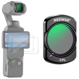 NEEWER Magnético CPL Filtro Compatible con dji Osmo Pocket 3 Creator Combo Accessories, Kit de Filtro Polarizador Circular Multicapa con 2 Protectores de Pantalla, Accesorios para Action CAM